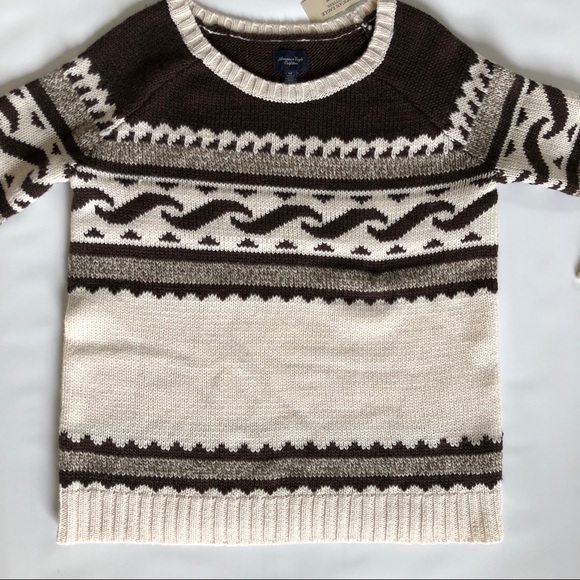 NWT American Eagle Fair Isle Sweater Sz Small - Picture 3 of 5